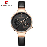 Relógio feminino Naviforce NF5001, para mulheres de bom gosto