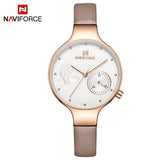 Relógio feminino Naviforce NF5001, para mulheres de bom gosto