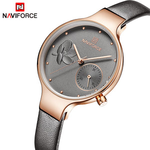 Relógio feminino Naviforce NF5001, para mulheres de bom gosto